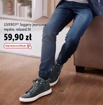 Lidl LIVERGY Joggery jeansowe męskie, relaxed fit oferta