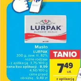 Carrefour Masło ŁURPAK 200 g oferta