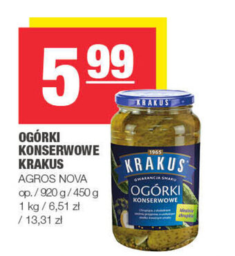 Spar Ogórki konserwowe Krakus 920g oferta