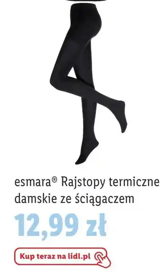 Lidl Rajstopy termiczne damskie ze ściągaczem oferta