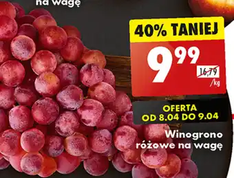 Biedronka Winogrono różowe na wagę 1 kg oferta