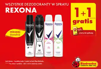 Biedronka WSZYSTKIE DEZODORANTY W SPRAYU REXONA oferta