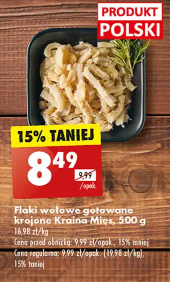 Biedronka Flaki wołowe gotowane krojone Kraina Mięs, 500 g oferta