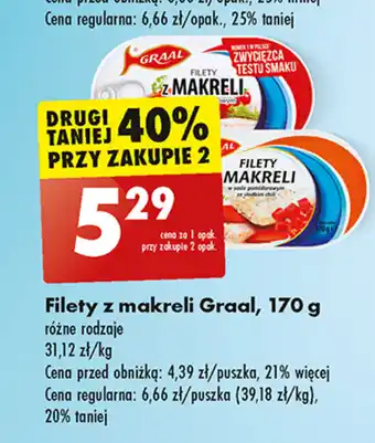 Biedronka Filety z makreli Graal, 170 g oferta