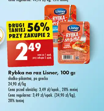 Biedronka Rybka na raz Lisner, 100 g oferta