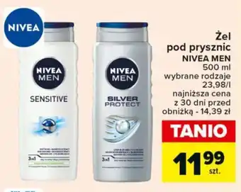 Carrefour Żel pod prysznic NIVEA MEN 500 ml oferta