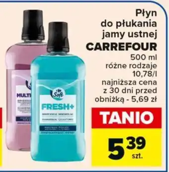 Carrefour Płyn do płukania jamy ustnej CARREFOUR 500 ml oferta