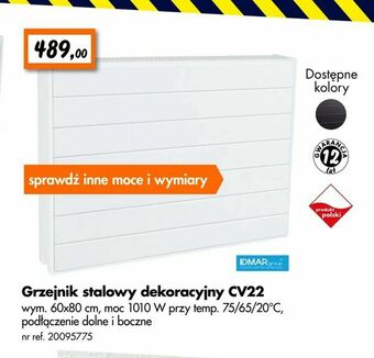 Bricoman Grzejnik stalowy dekoracyjny CV22 oferta