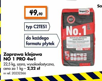 Zaprawa klejowa NO 1 PRO 4w1