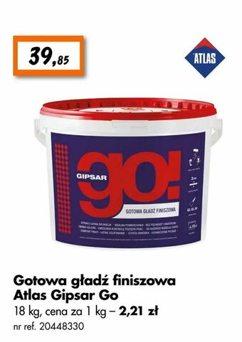 Bricoman Gotowa gładź finiszowa Atlas Gipsar Go oferta