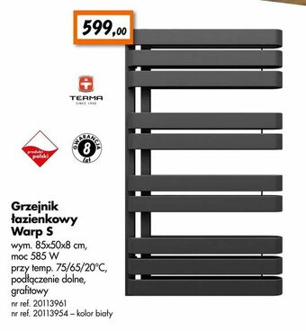 Bricoman Grzejnik łazienkowy Warp S oferta