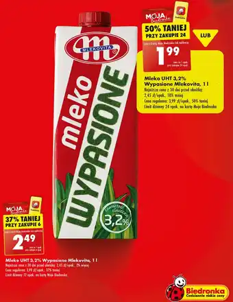 Biedronka Mleko Mlekovita oferta