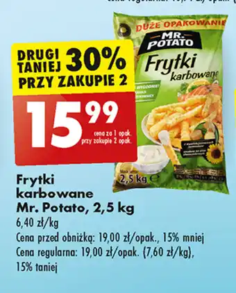 Biedronka Frytki karbowane Mr. Potato, 2,5 kg oferta