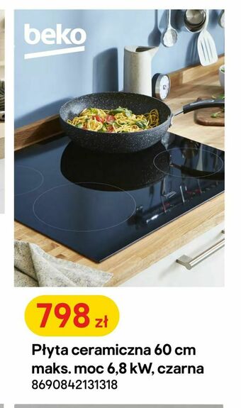 Castorama Płyta ceramiczna 60 cm maks. moc 6,8 kW, czarna oferta