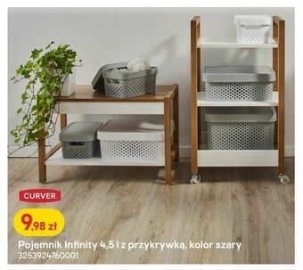 Castorama Pojemnik Infinity 4,5 l z przykrywką, kolor szary oferta