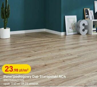 Castorama Panel podłogowy Dąb Staropolski AC4 oferta