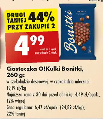 Biedronka Ciasteczka O!Kulki Bonitki, 260 g oferta