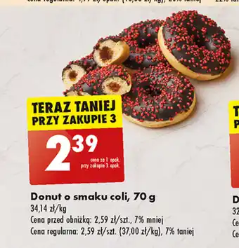 Biedronka Donut o smaku coli, 70 g oferta
