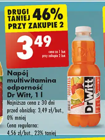 Biedronka Napój multiwitamina odporność Dr Witt, 1 l oferta