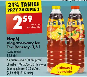 Biedronka Napój niegazowany Ice Tea Remsey, 1,5 | oferta