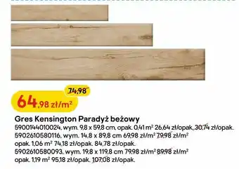 Castorama Gres Kensington Paradyż beżowy oferta