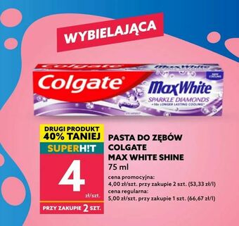 Dealz Pasta do zębów colgate max white shine oferta