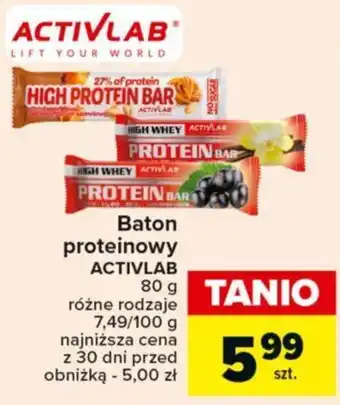 Carrefour Market Baton proteinowy ACTIVLAB 80g oferta