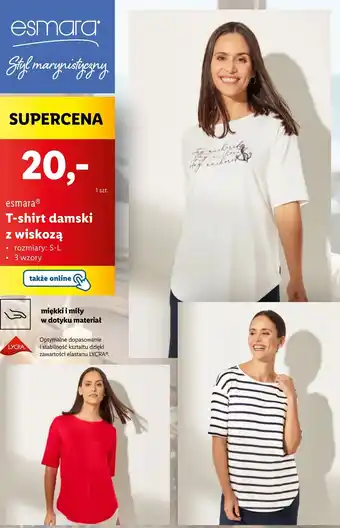 Lidl T-shirt damski Esmara oferta