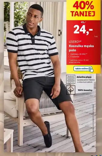 Lidl Koszulka polo męska Livergy oferta