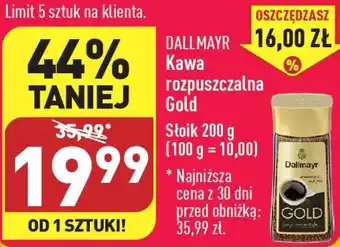 ALDI DALLMAYR Kawa rozpuszczalna Gold 200g oferta