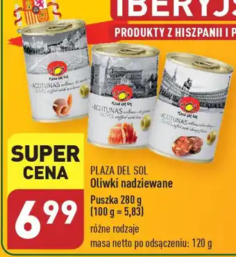 ALDI PLAZA DEL SOL Oliwki nadziewane 280g oferta