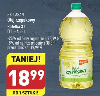 ALDI BELLASAN Olej rzepakowy 3l oferta