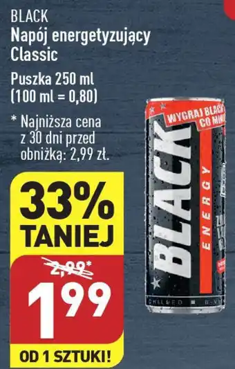 ALDI BLACK Napój energetyzujący Classic 250ml oferta