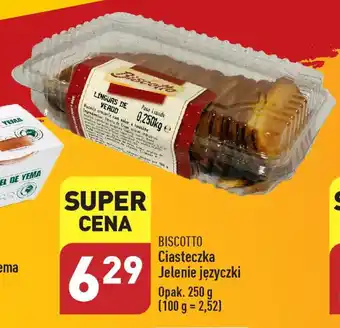 ALDI BISCOTTO Ciasteczka Jelenie języczki 250 g oferta