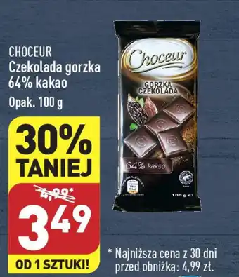 ALDI CHOCEUR Czekolada gorzka 64% kakao 100 g oferta