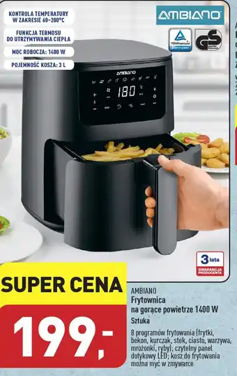 ALDI AMBIANO Frytownica na gorące powietrze 1400 W oferta