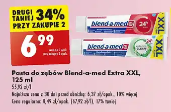 Biedronka Pasta do zębów Blend-a-med Extra XXL, 125 ml oferta