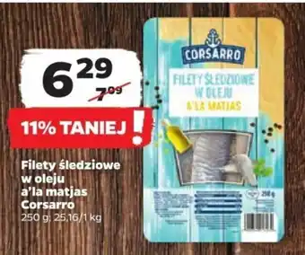 Netto Filety śledziowe w oleju a'la matjas Corsarro 250 g oferta