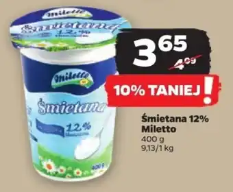Netto Śmietana 12% Miletto 400 g oferta