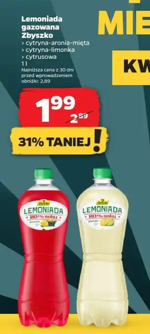 Netto Lemoniada gazowana Zbyszko 1 l oferta