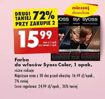 Biedronka Farba do włosów Syoss Color oferta