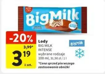 Intermarche Lody BIG MILK INTENSE 100ml oferta