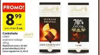 Intermarche Czekolada LINDT 100g oferta