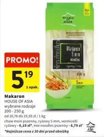 Intermarche Makaron HOUSE OF ASIA 200-250g oferta