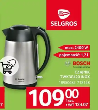 Selgros Czajnik elektryczny Bosch oferta