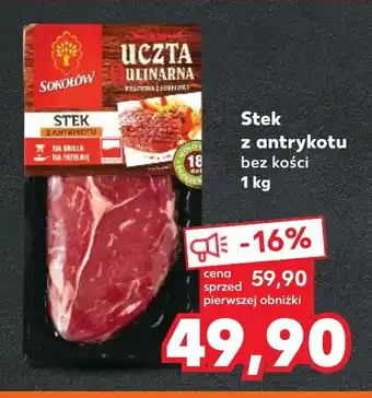 Kaufland Stek z antrykotu 1 kg oferta