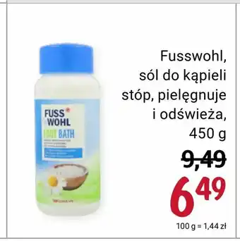 Rossmann Fusswohl, sól do kąpieli stóp, pielęgnuje i odświeża 450 g oferta