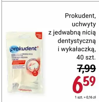 Rossmann Prokudent, uchwyty z jedwabną nicią dentystyczną i wykałaczką 40 szt oferta