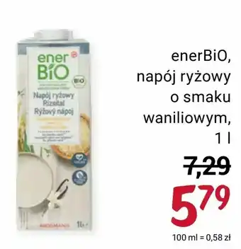 Rossmann enerBiO, napój ryżowy o smaku waniliowym oferta