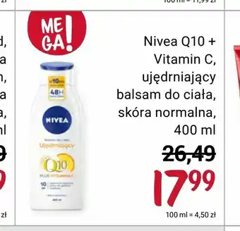 Rossmann Nivea Q10 + Vitamin C, ujędrniający balsam do ciała, skóra normalna oferta